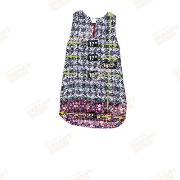 Tank Beach lunch lounge Rayon Dress Tunic Beach Cover Up Floral Patterns Blue M - Picture 4 of 4